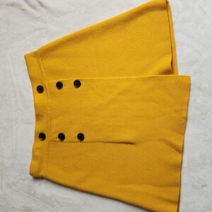 LOFT, ANN TAYLOR, Fall, Winter, Knitted Mini Skirt, Wool Blend Mustard Yellow